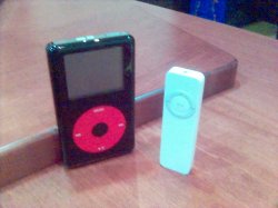 iPod Shuffle beside U2 iPod.jpg