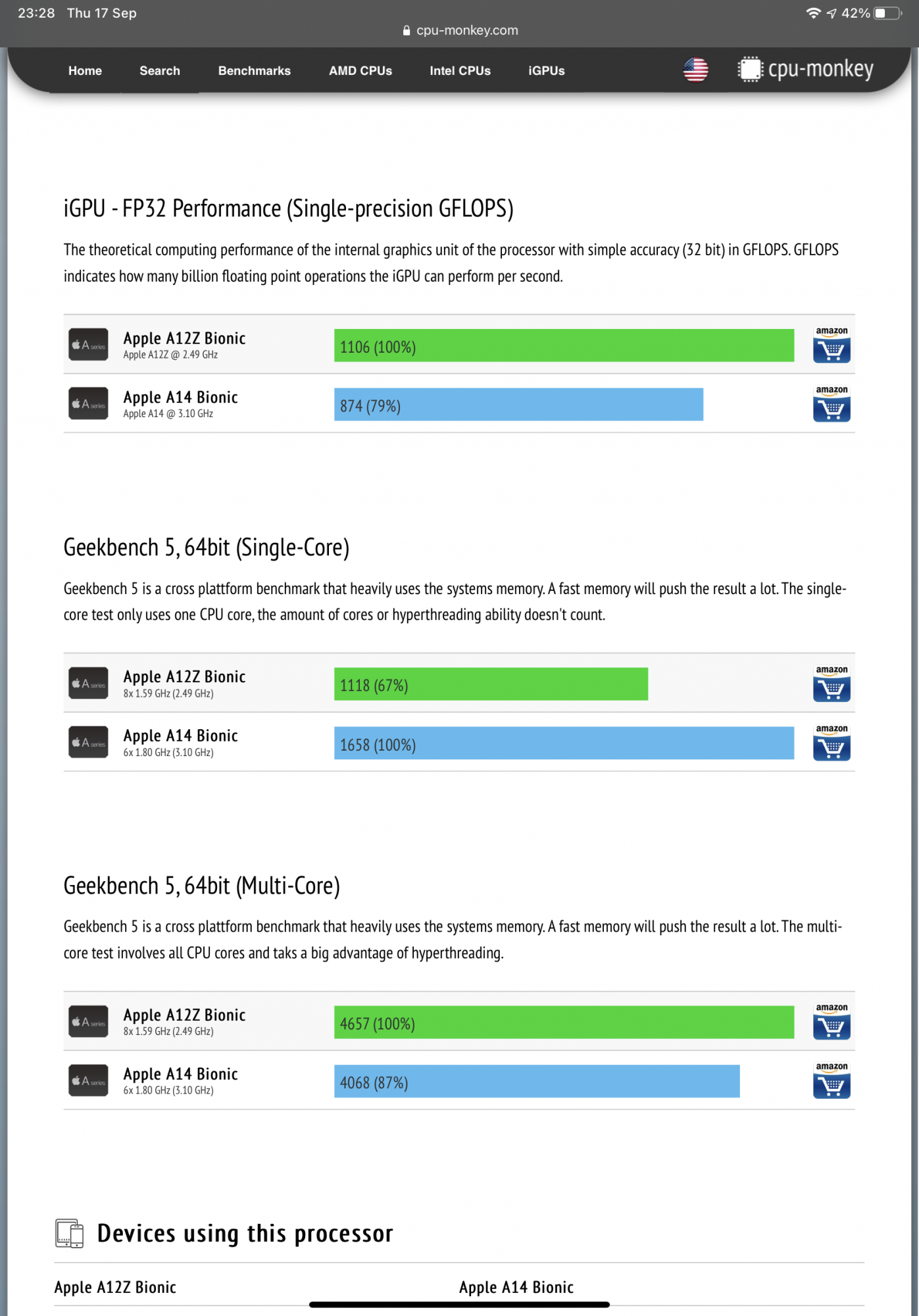 A14 Vs A12x A12z Macrumors Forums