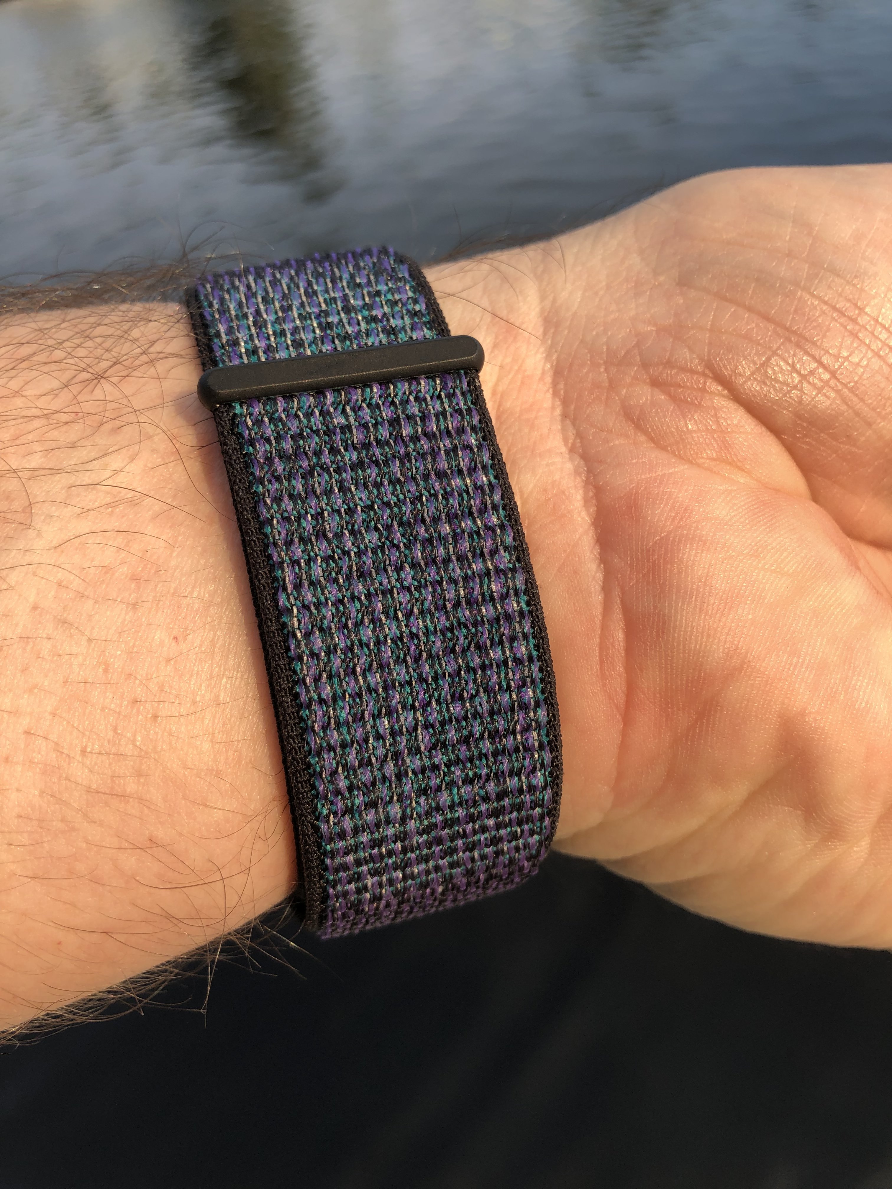 space gray with white band
