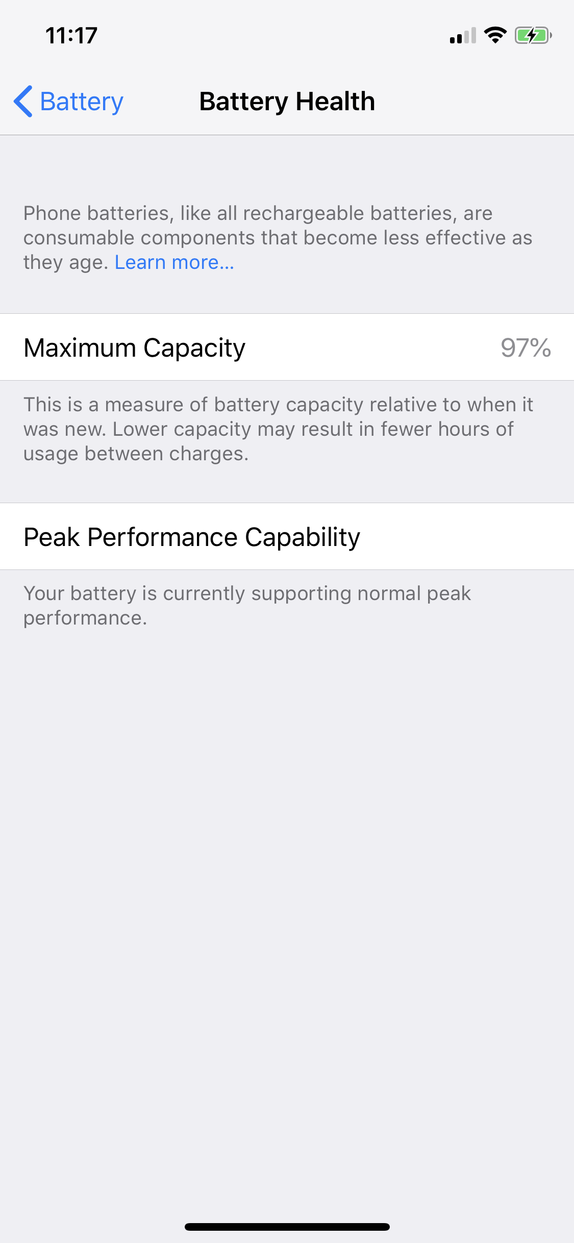 iPhone XS Battery