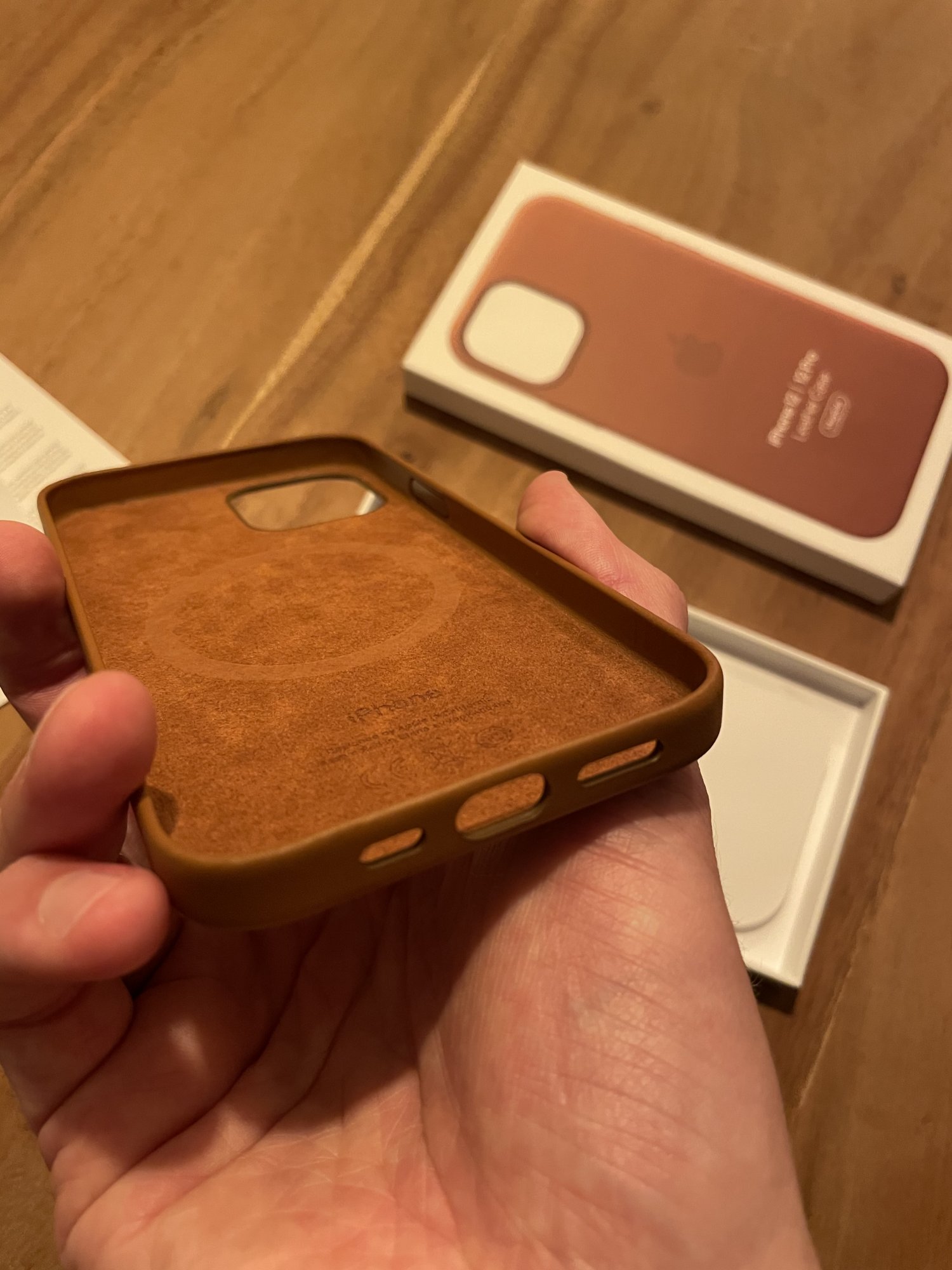 First Hands On With Iphone 12 Magsafe Leather Cases Shared Online Macrumors