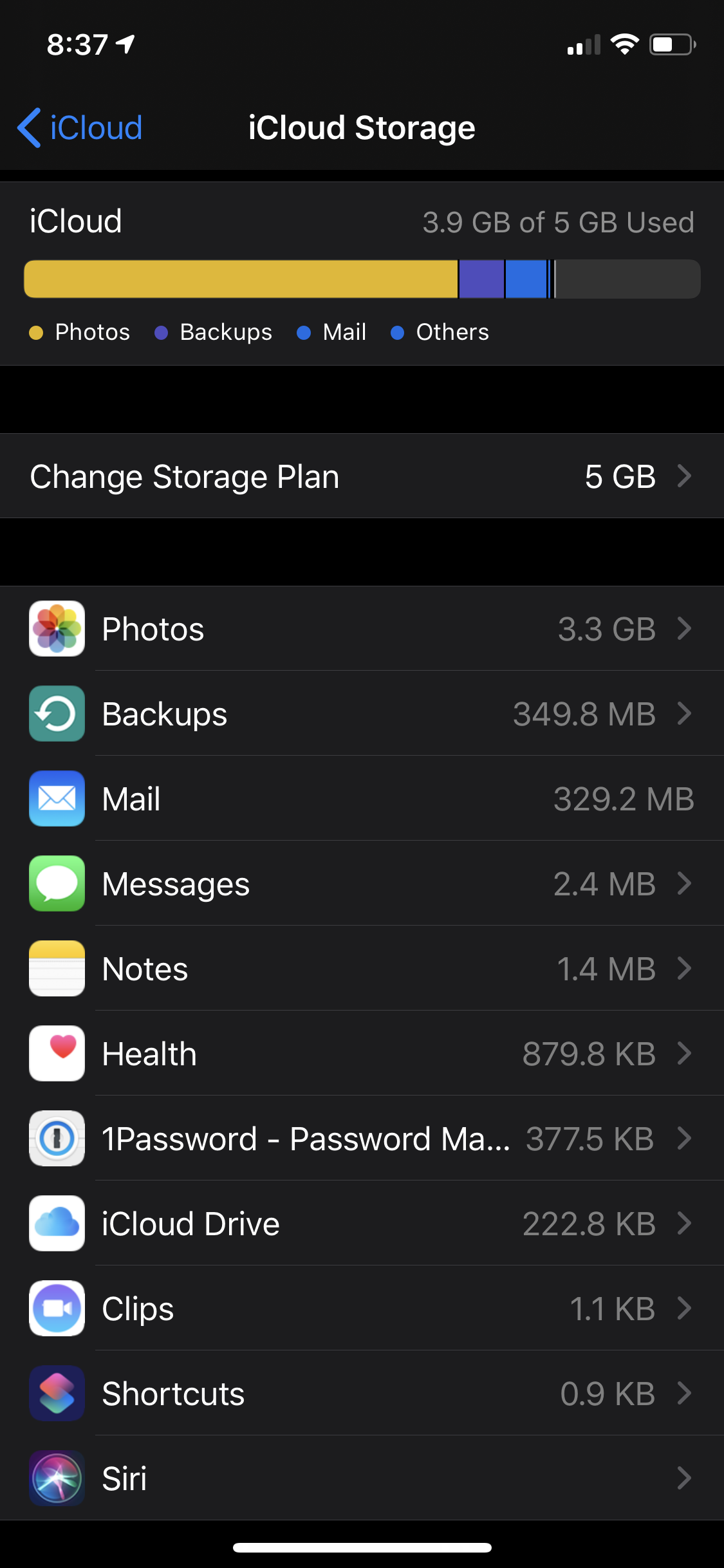 what does it mean when it says my icloud storage is almost full