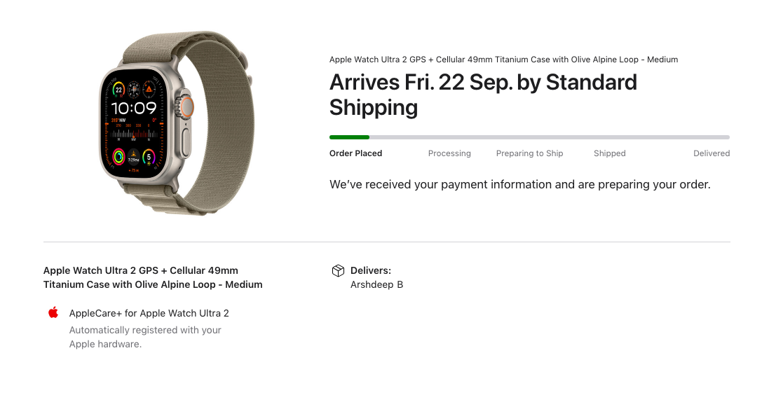 ⌚️ 🌎 Apple Watch 2023, Apple Watch Ultra 2 /Series 9/SE, Pre-Orders/Order  Status/Delivery Status/*Shipped* Thread (U.S.A./Worldwide) 🌏 ⌚️, Page 2