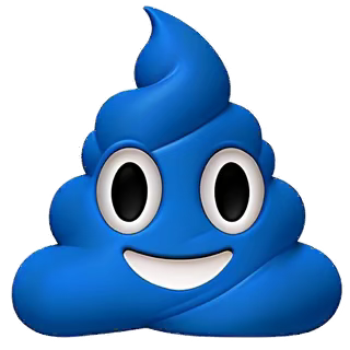 blue poop