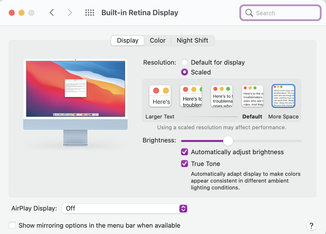I'm running my new iMac in virtual 2560x1440 mode, and... it looks pretty  darned good | MacRumors Forums