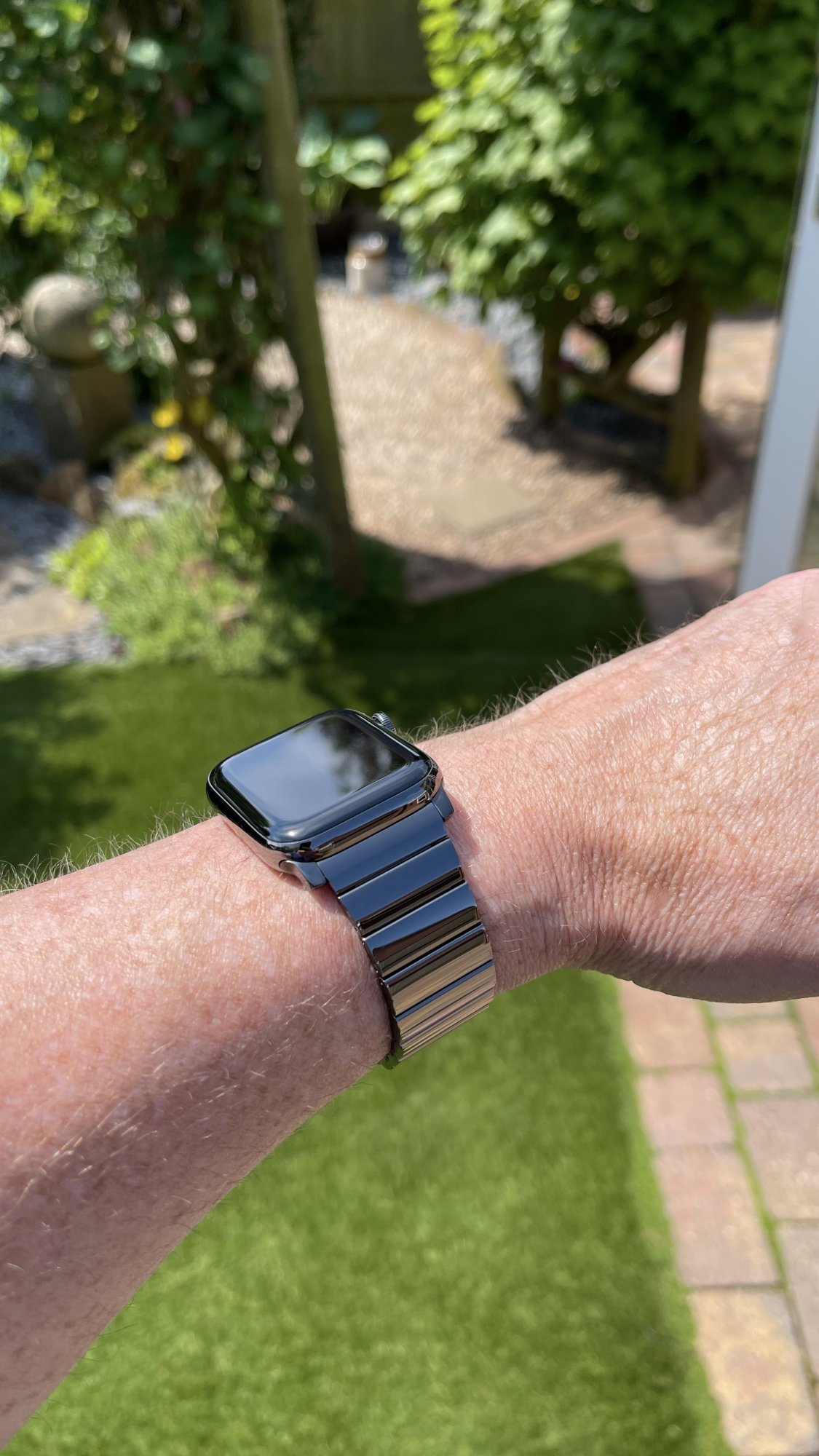 Bard Apple Watch Band in Silver - Wide