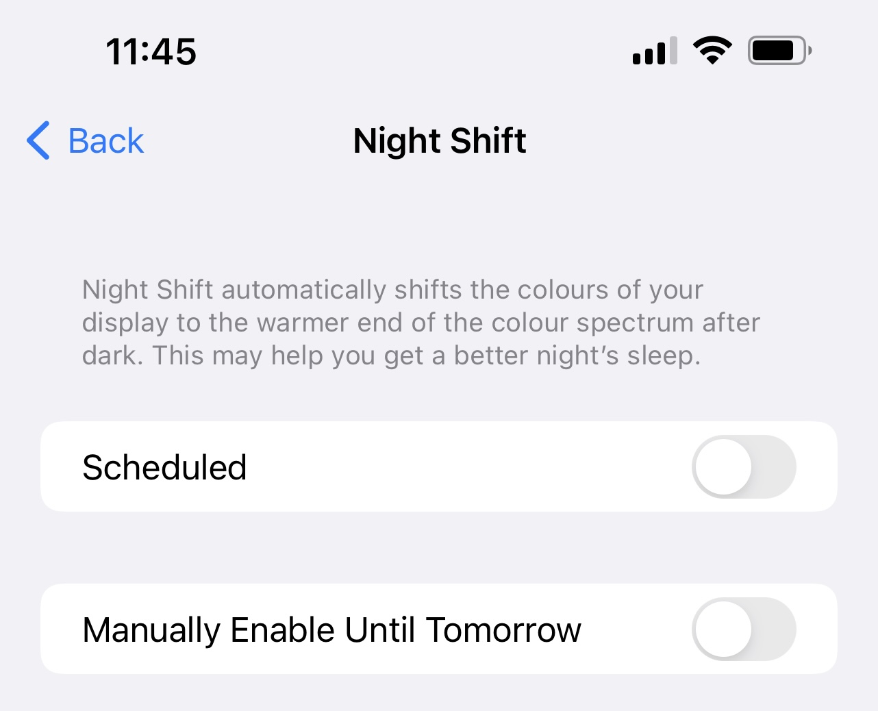 Here's what Night Shift looks like : r/apple