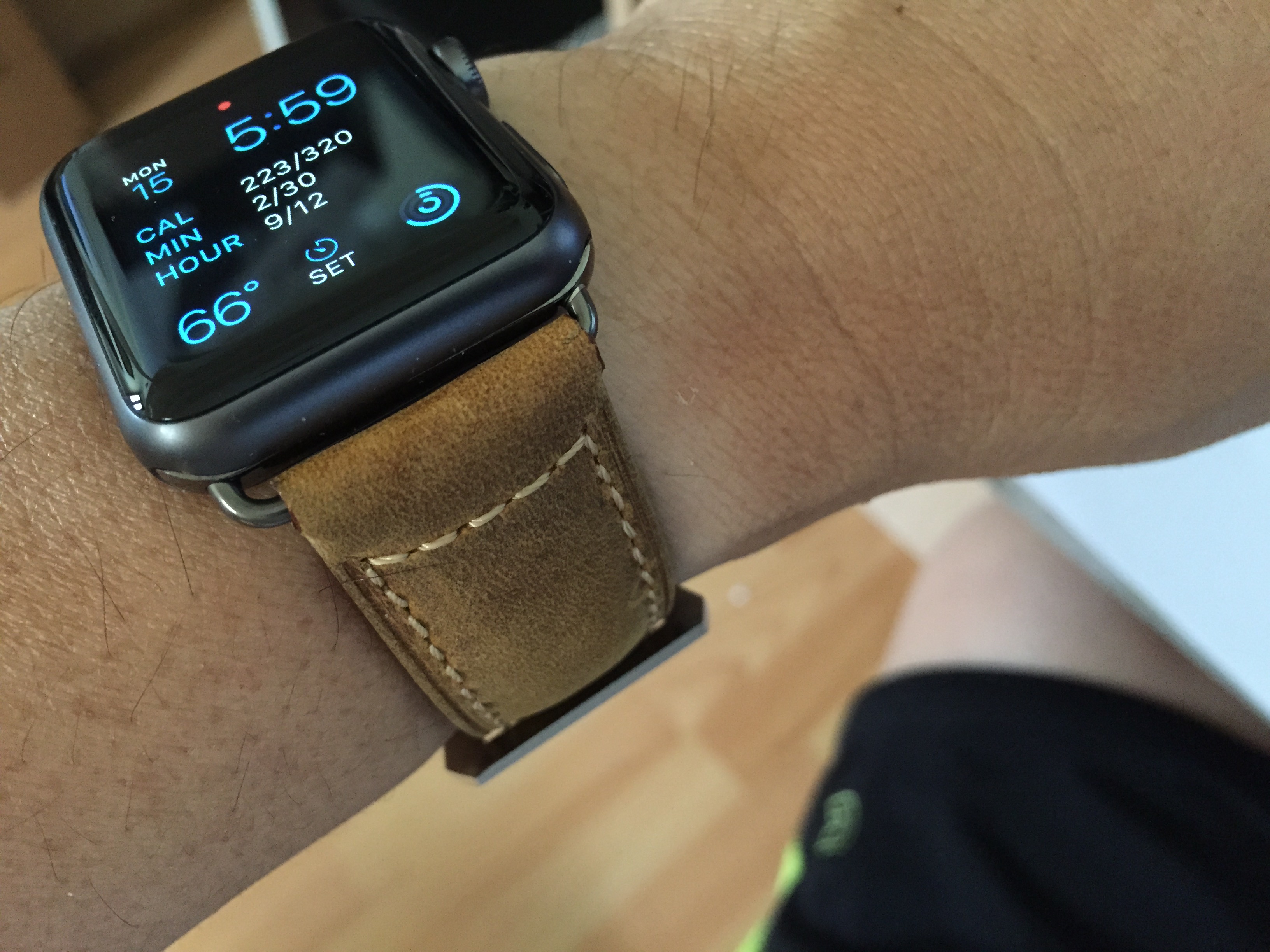 space gray with white band