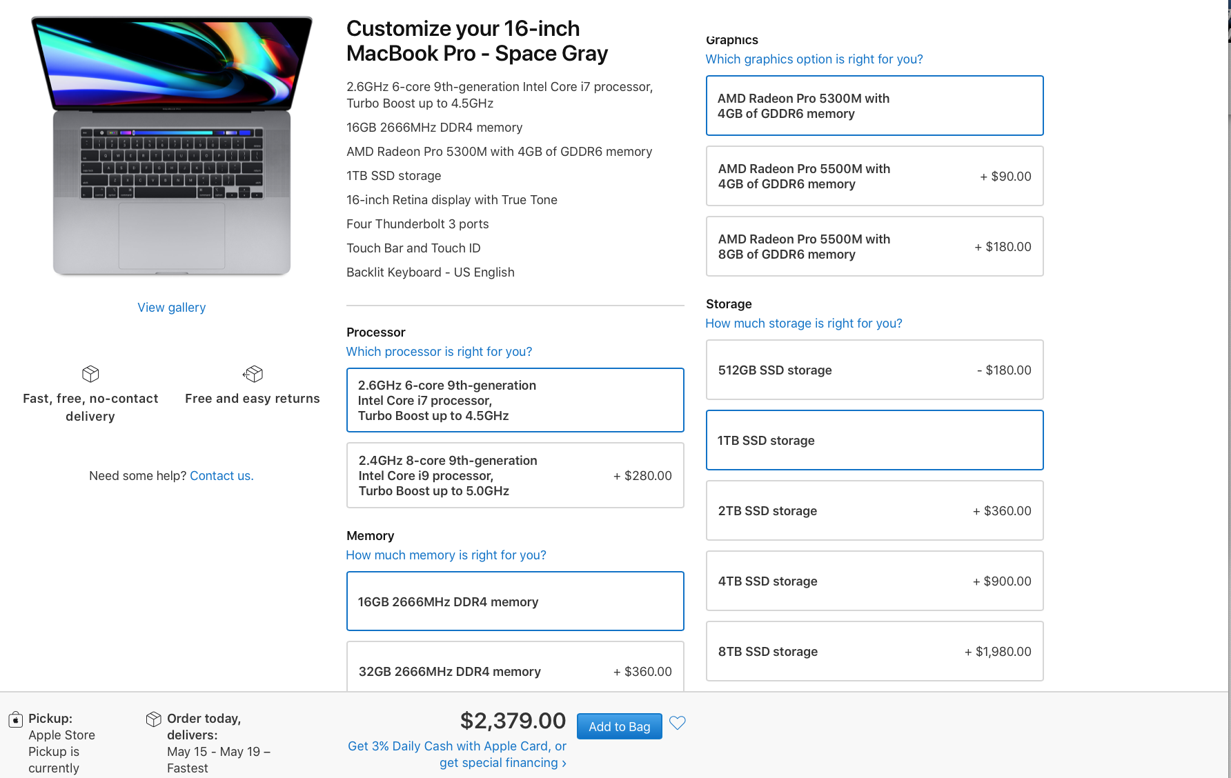 2019 16%22 Base MBP 2.6ghz 6-core i7 w: 1TB upgrade - educational pricing.png