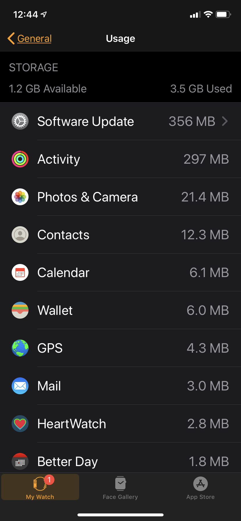 Apple watch gb storage deals