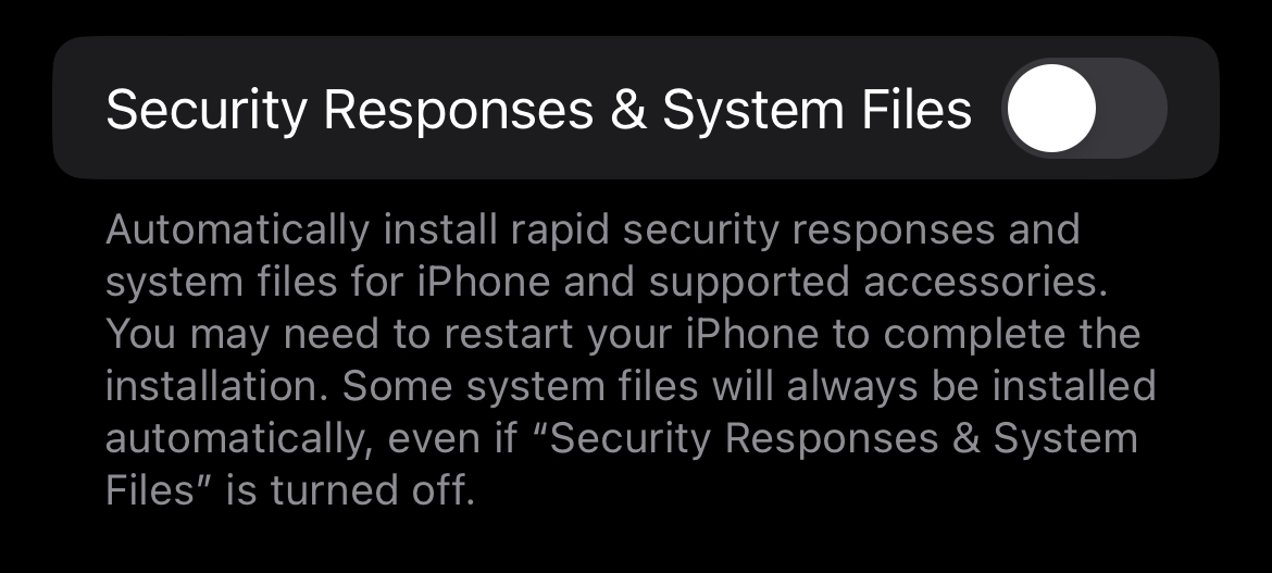 Apple Will Let You Remove Rapid Security Response Updates in iOS 16 - MacRumors