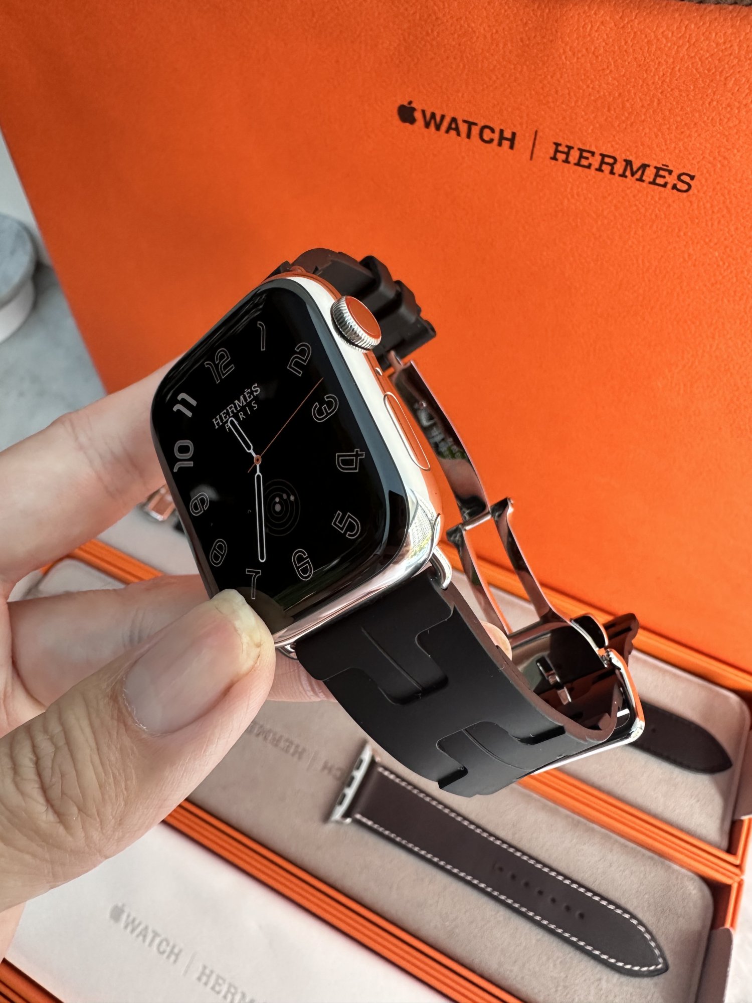 Series 9 case & Band Apple Watch Hermès Single Tour 41 mm Deployment Buckle  Kilim