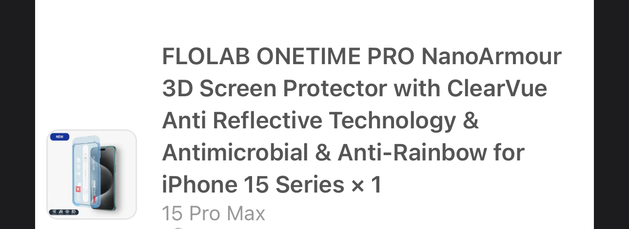 FLOLAB ONETIME NanoArmour for iPhone 15 Series Screen Protectors