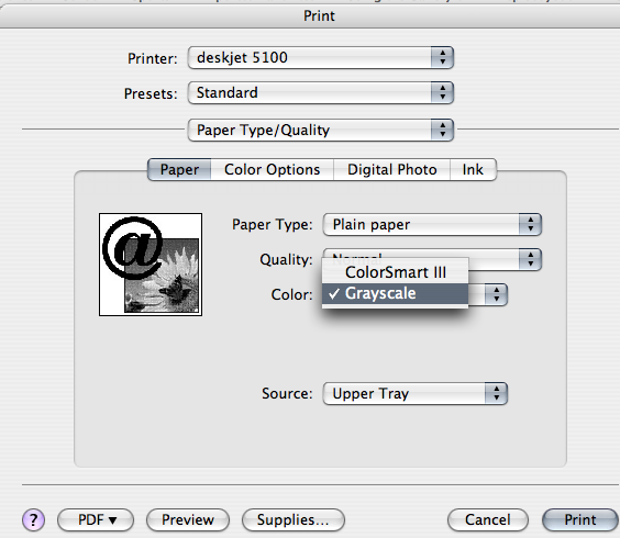 lugt Vejrtrækning sy How do I set my printer to print ONLY black and white? | MacRumors Forums