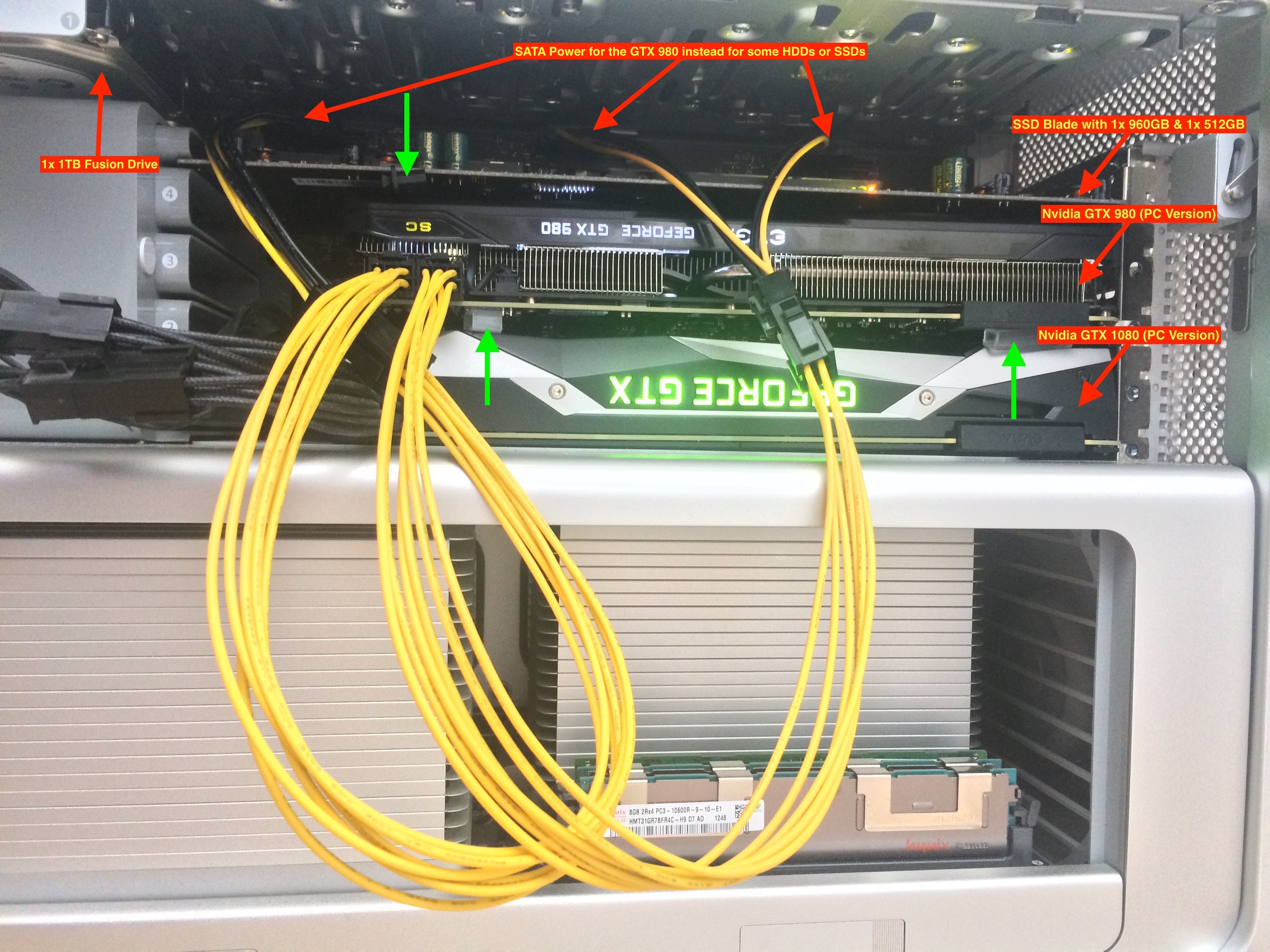 2x GTX Nvidia in a 5,1 without extra PSU possible ? | MacRumors Forums