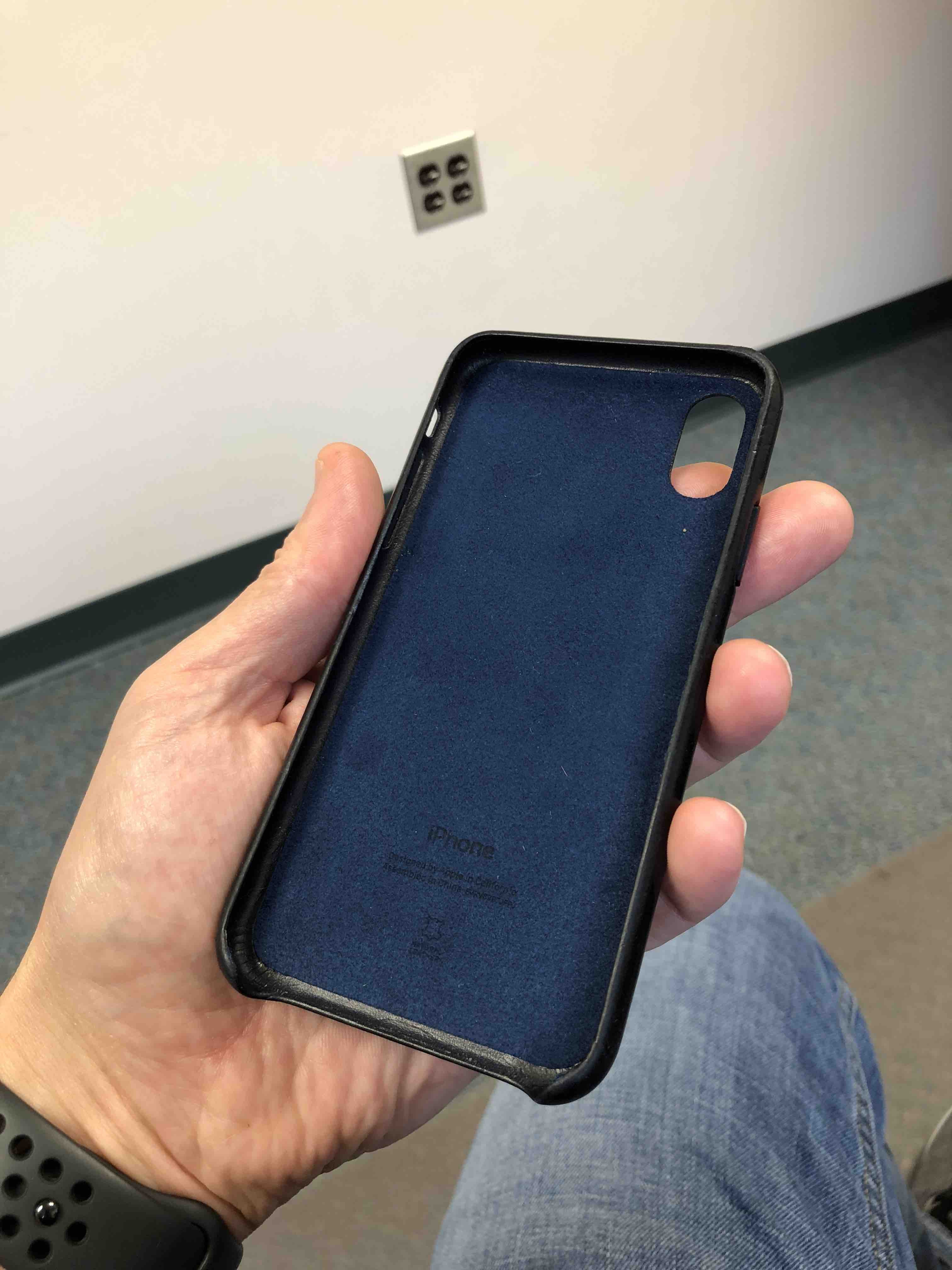 iphone xs leather case - cape cod blue iphone xs leather case - cape cod blue
