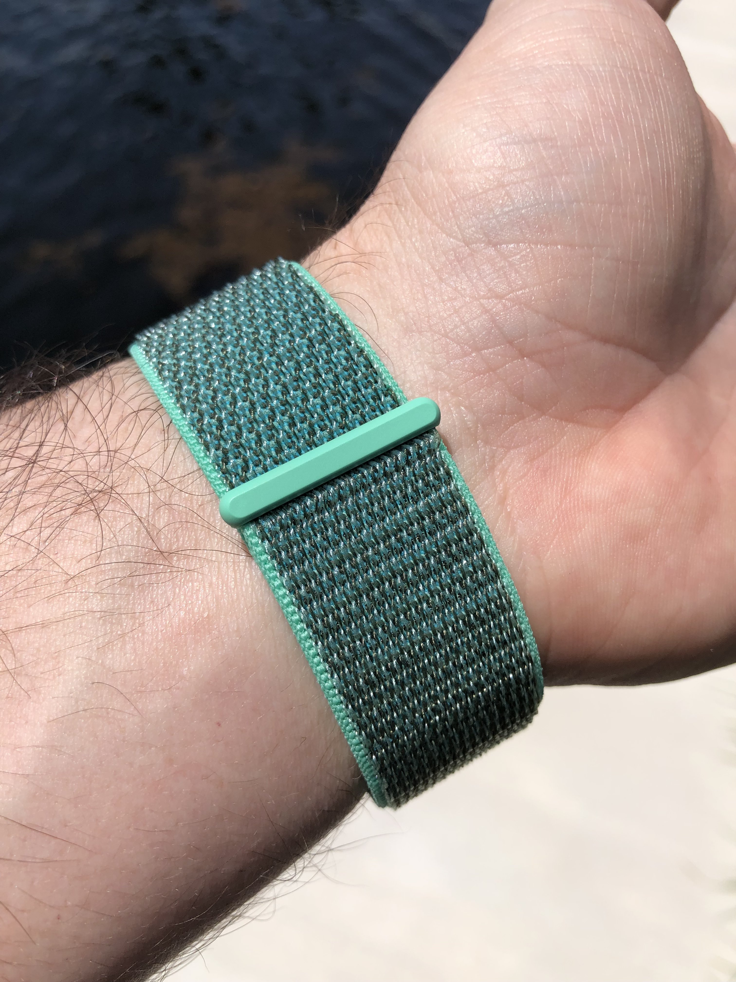 space gray with white band