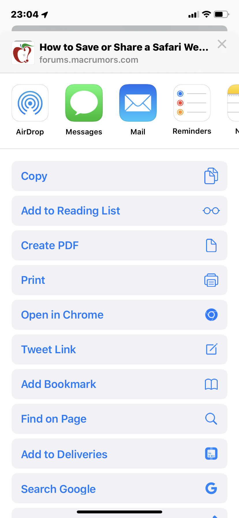 How To Save Or Share A Safari Web Page As A Pdf In Ios 13 Macrumors