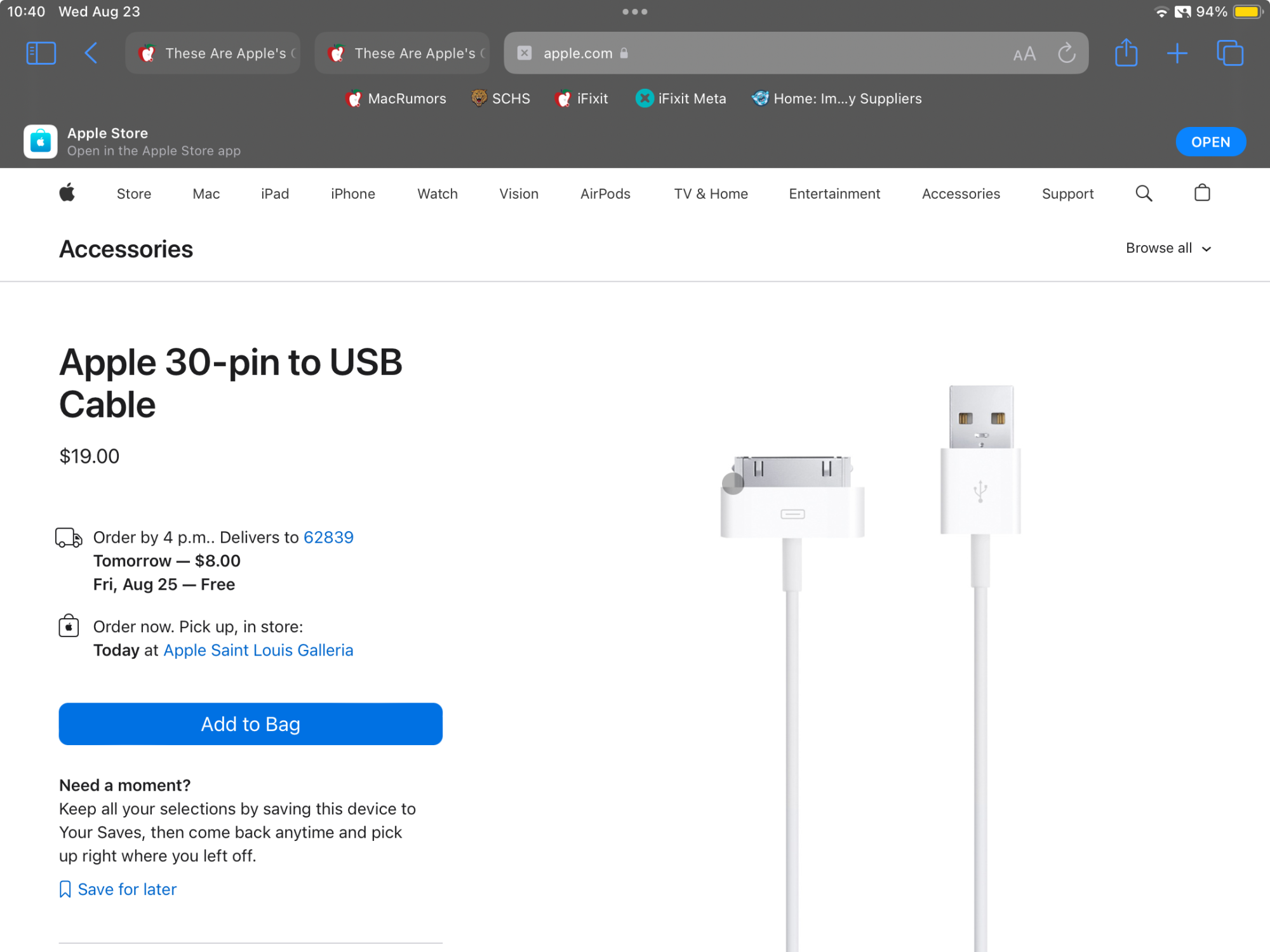 Apple 30-pin to USB Cable - Apple.png