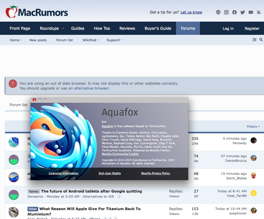 Aquafox 2.4 and MacRumors.jpg