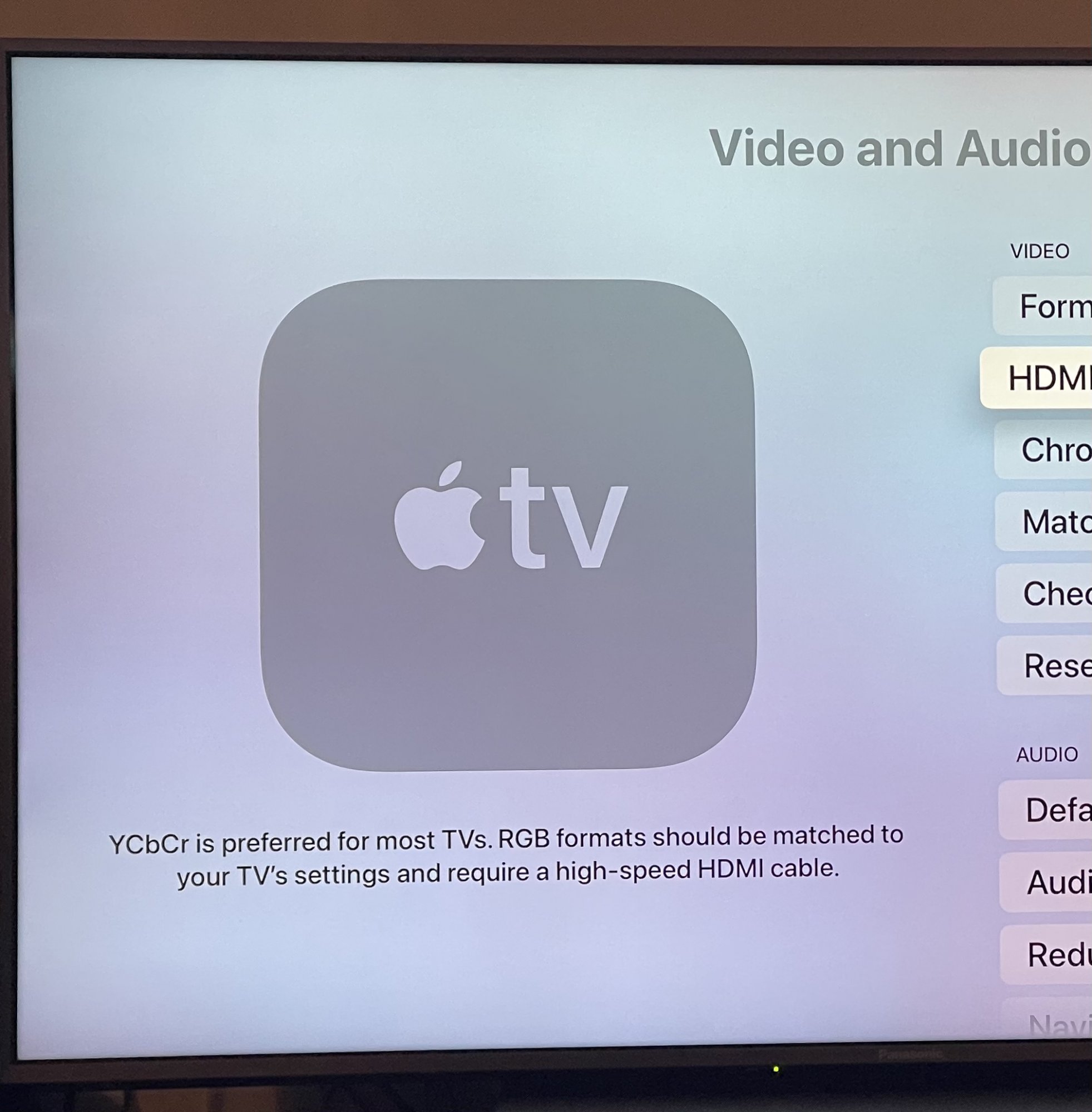 erstatte Gulerod Æsel Should Apple TV be set to YcB or RGB High? | MacRumors Forums