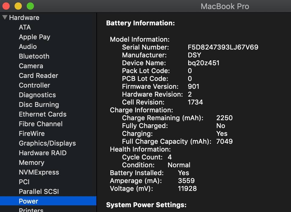 What Is Your Full Charge Capacity Mah For Macbook Pro 15 18 With Touch Bar 512gb Macrumors Forums