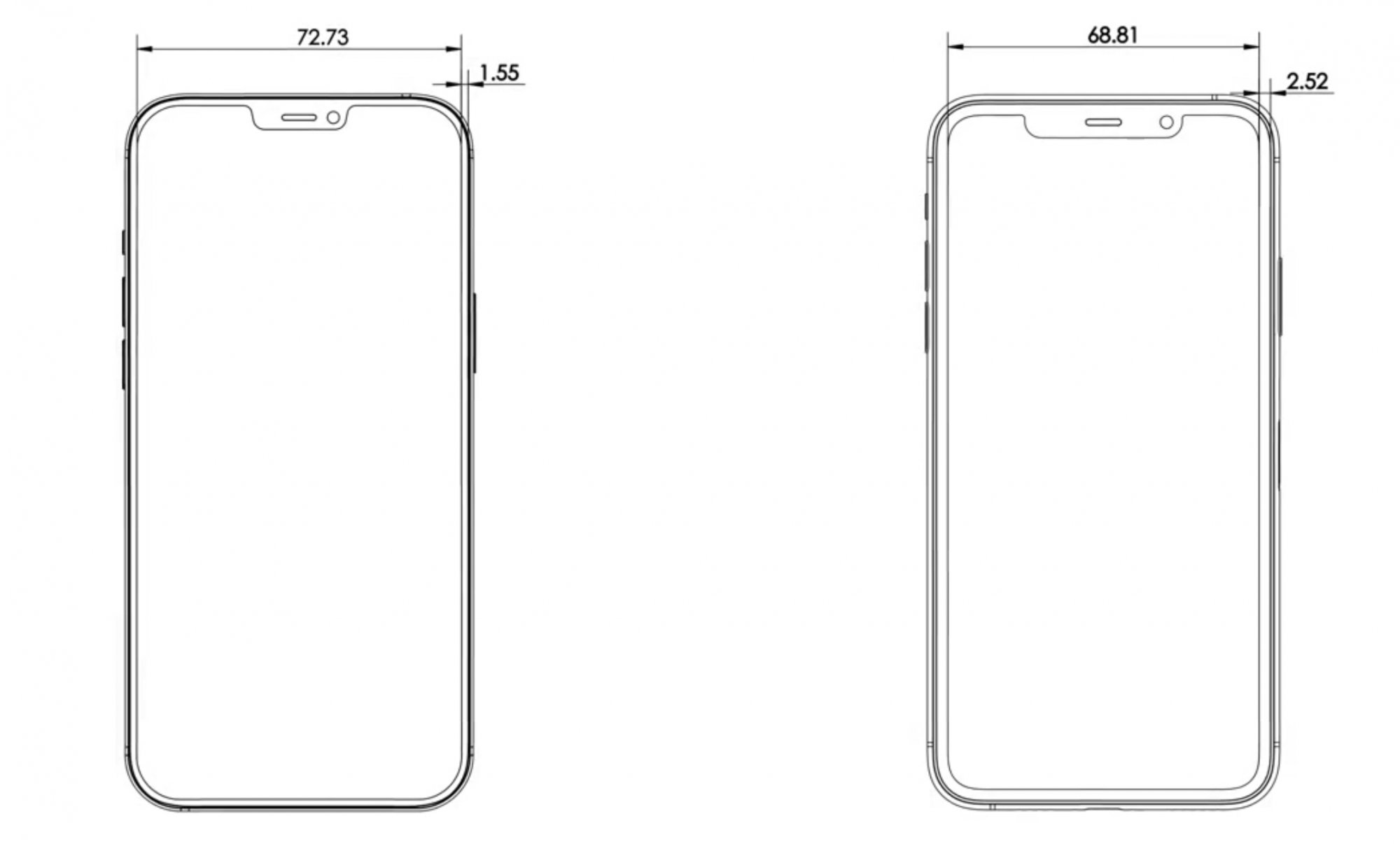 Iphone 12 Pro Max чертеж