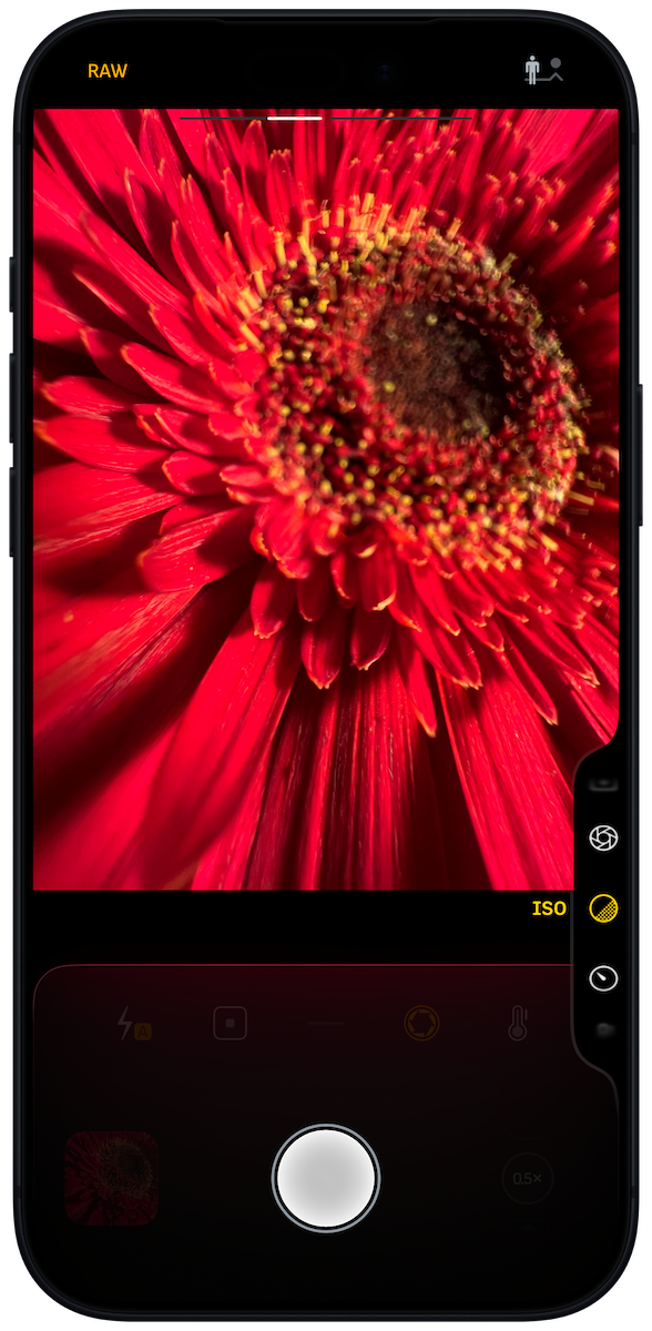 Camera Control on Camera M app.