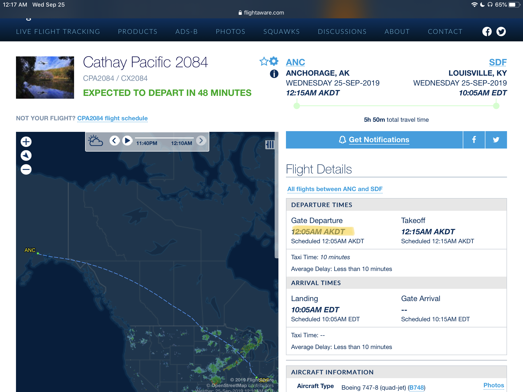 Cathay Pacific (CX) #2084 ✈ 25-Sep-2019 ✈ PANC - KSDF ✈ FlightAware.png