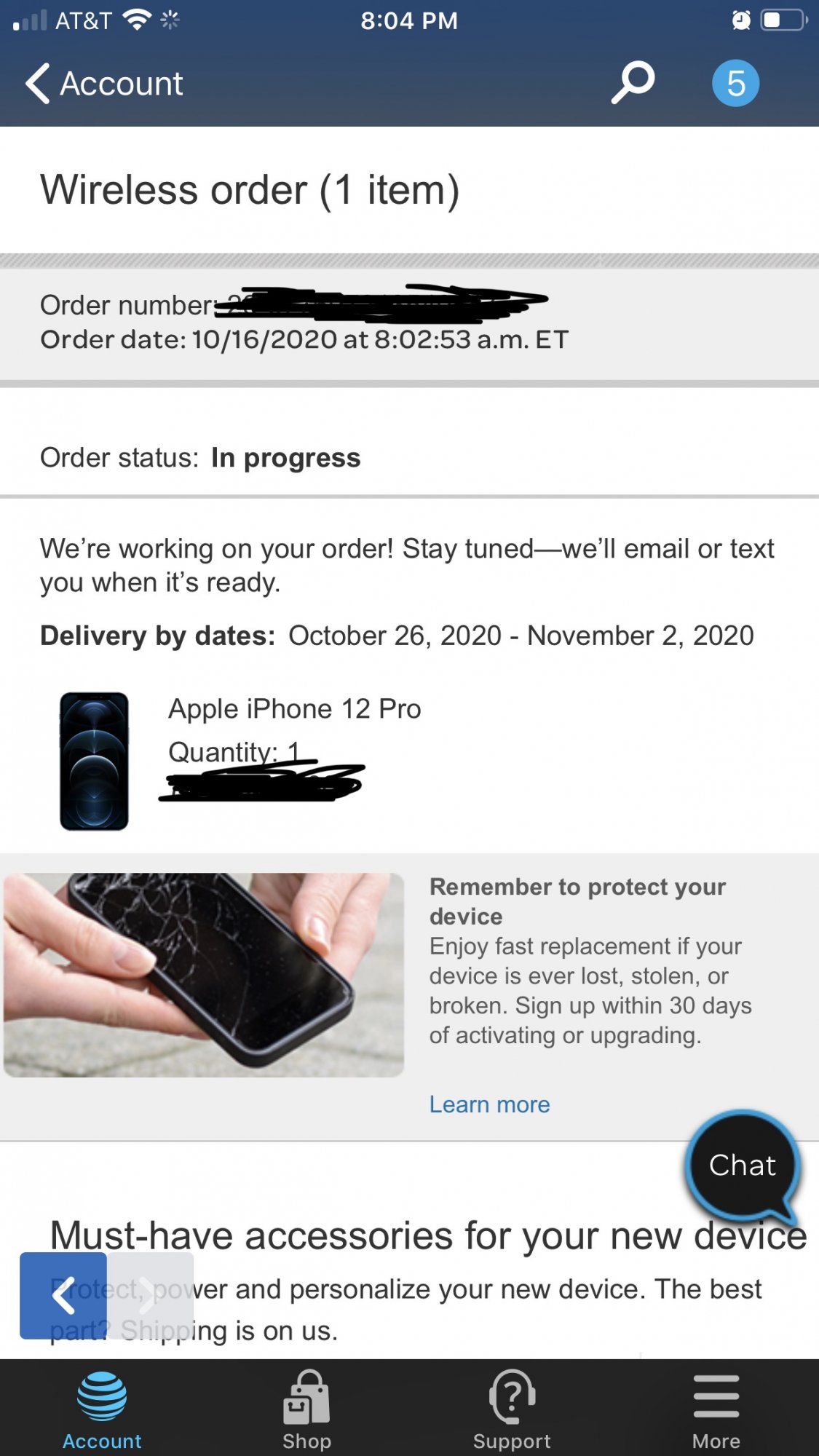 At T Iphone 12 12 Pro Max Pre Order Order Status Delivery Thread Macrumors Forums