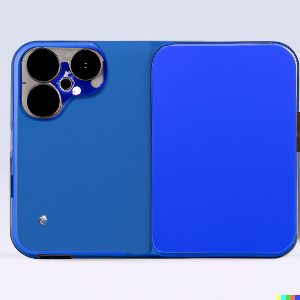 DALL·E 2023-03-16 15.00.53 - What would a blue Apple iPhone 14 Pro look like if it were a fold...png