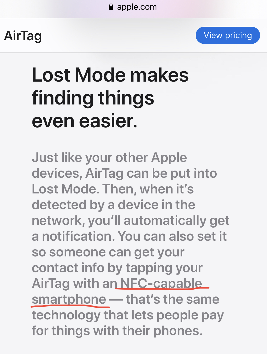 Android users can read an AirTag's 'Lost Mode' message via NFC