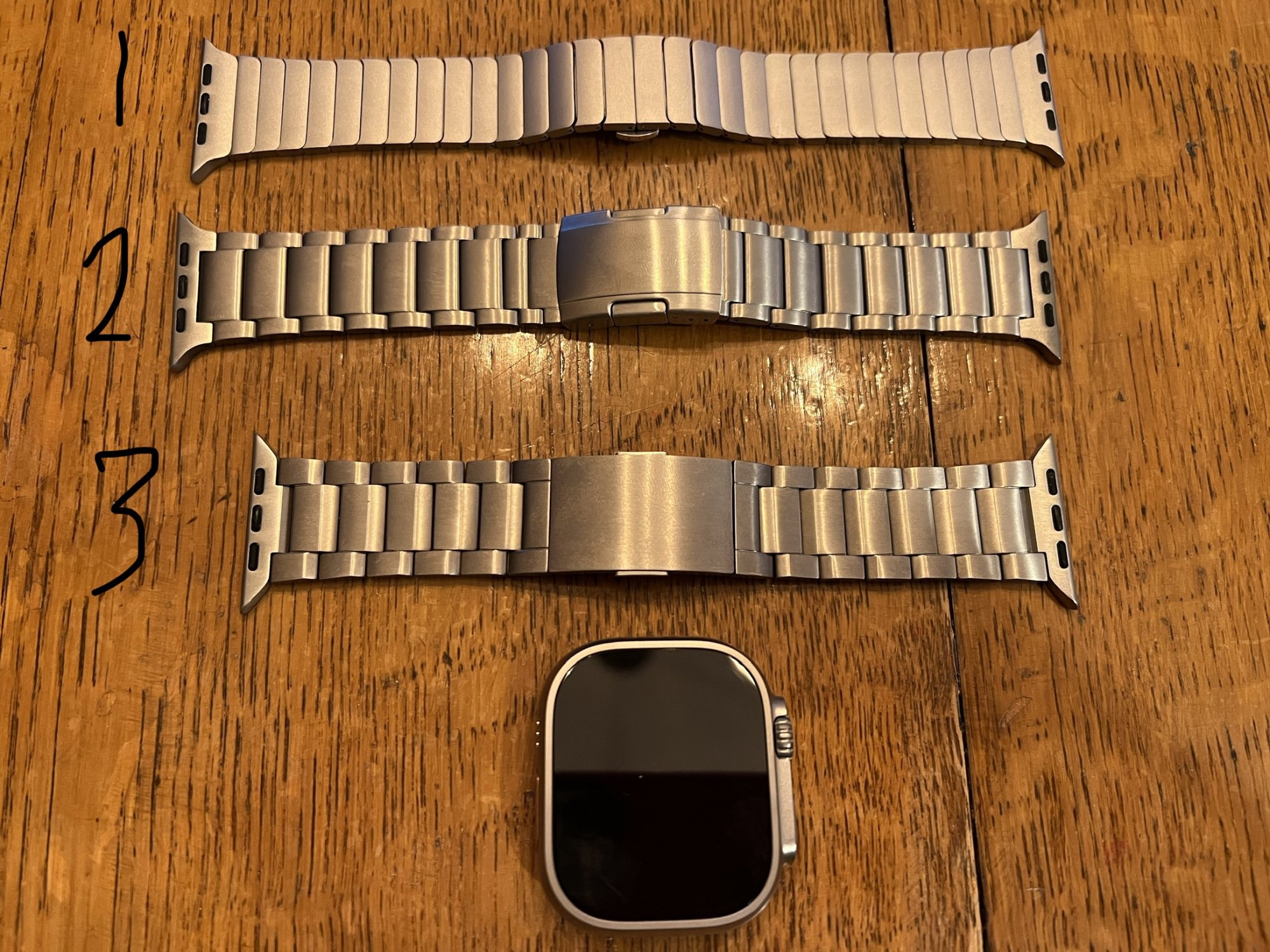 LDFAS Titanium Bands for Apple Watch Ultra 2 49mm 49MM/45MM/44MM/42MM / Silver Gray