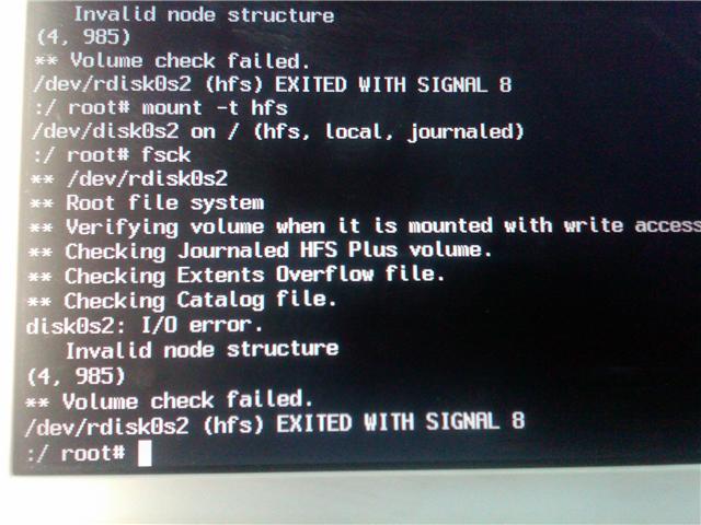 Macbook Doesnt Boot Disk0s2 I O Error Invalid Node Structure