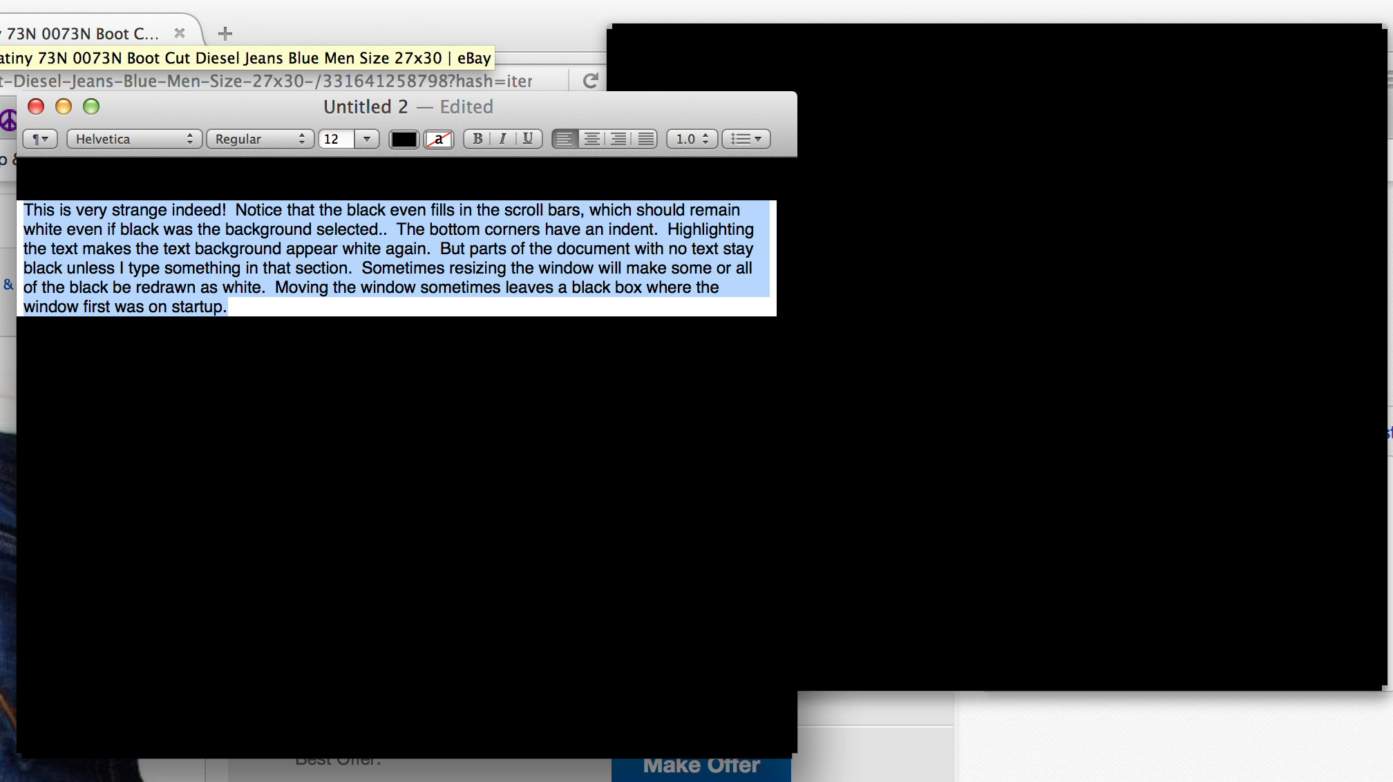 Highlihgting Text Reverts Background Color Behind It.png