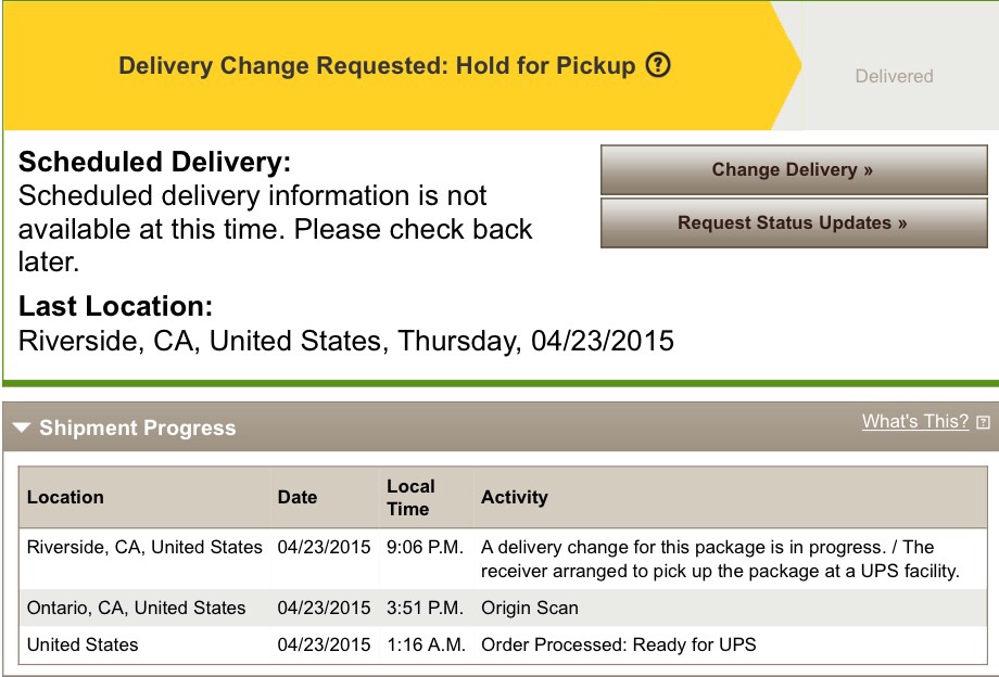 UPS - Hold for Pickup Page MacRumors Forums