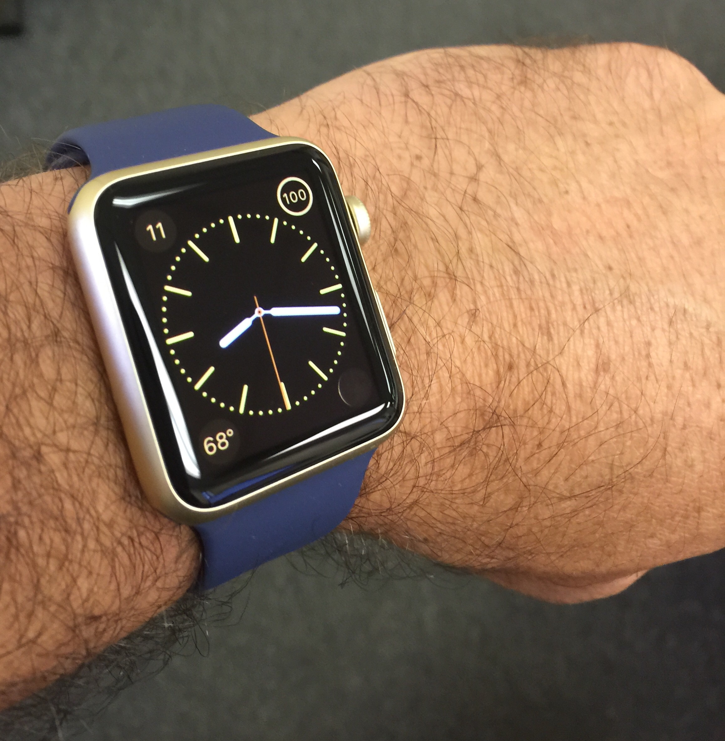 apple watch gold midnight blue