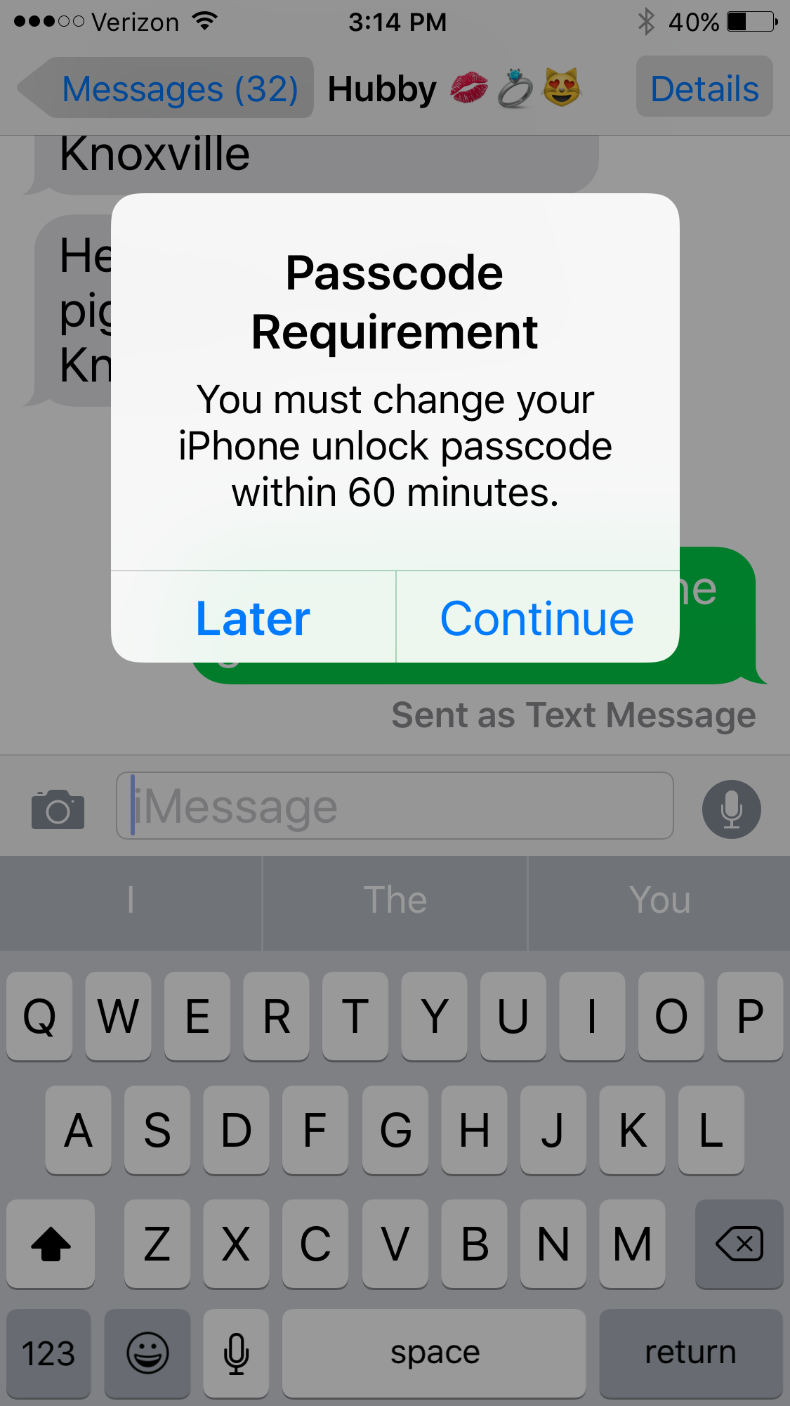 Notification: password change is required within 60 minutes | MacRumors ...