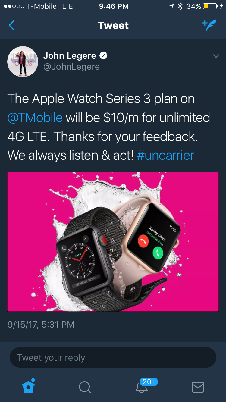 apple watch series 3 t mobile