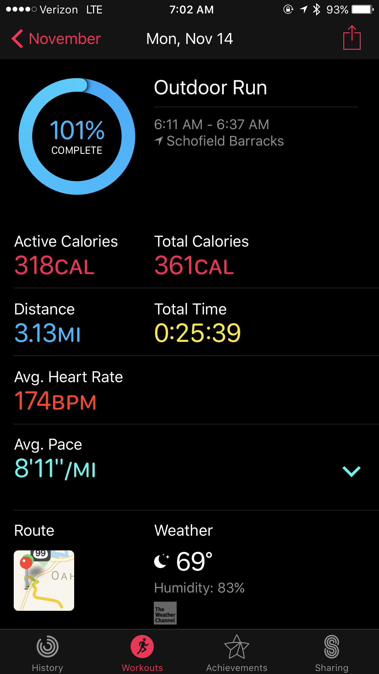 apple watch outdoor run