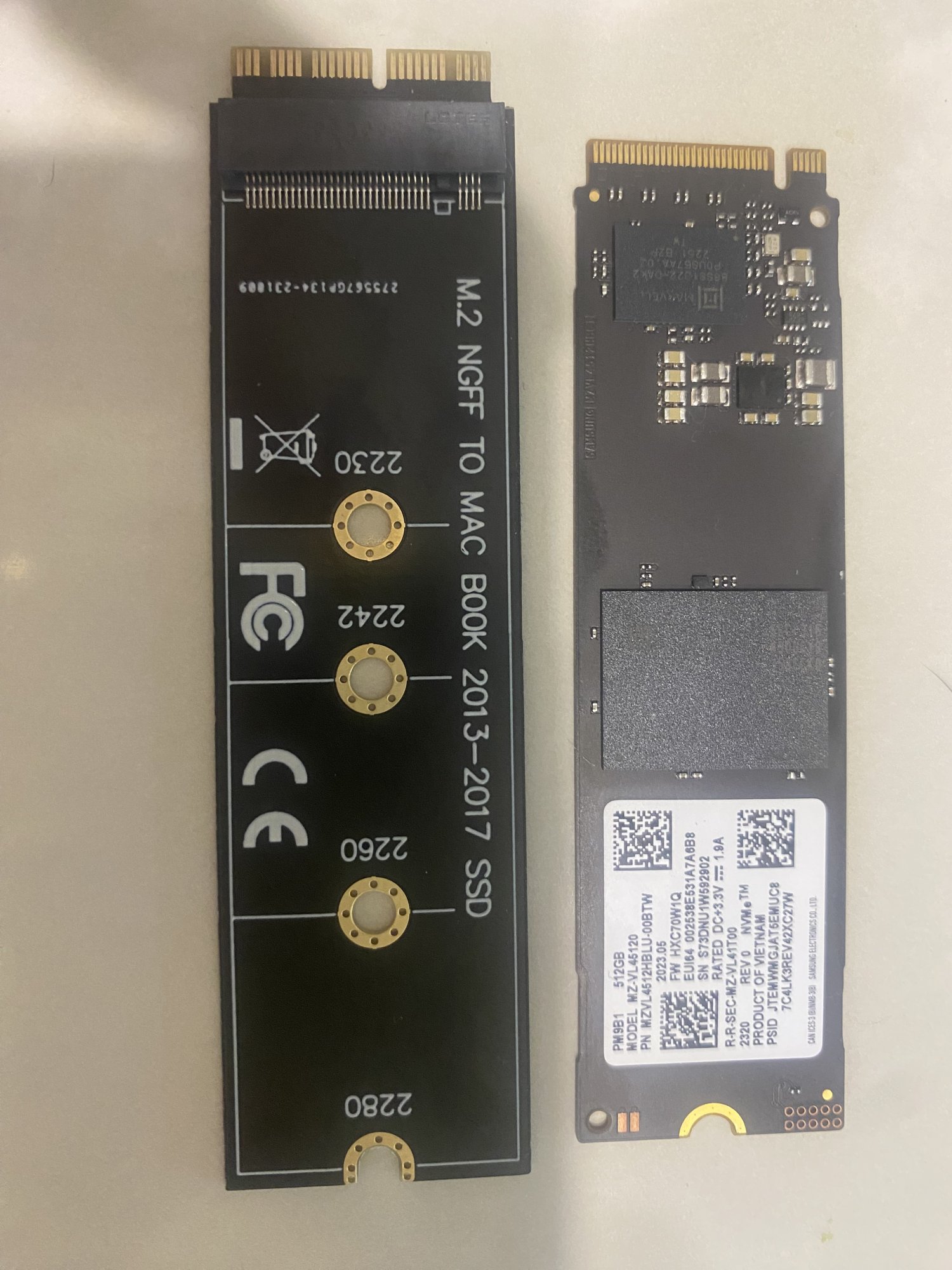 Disque SSD 512GB pour Apple MacBook Air 13″ A1466 (2013/2017) et