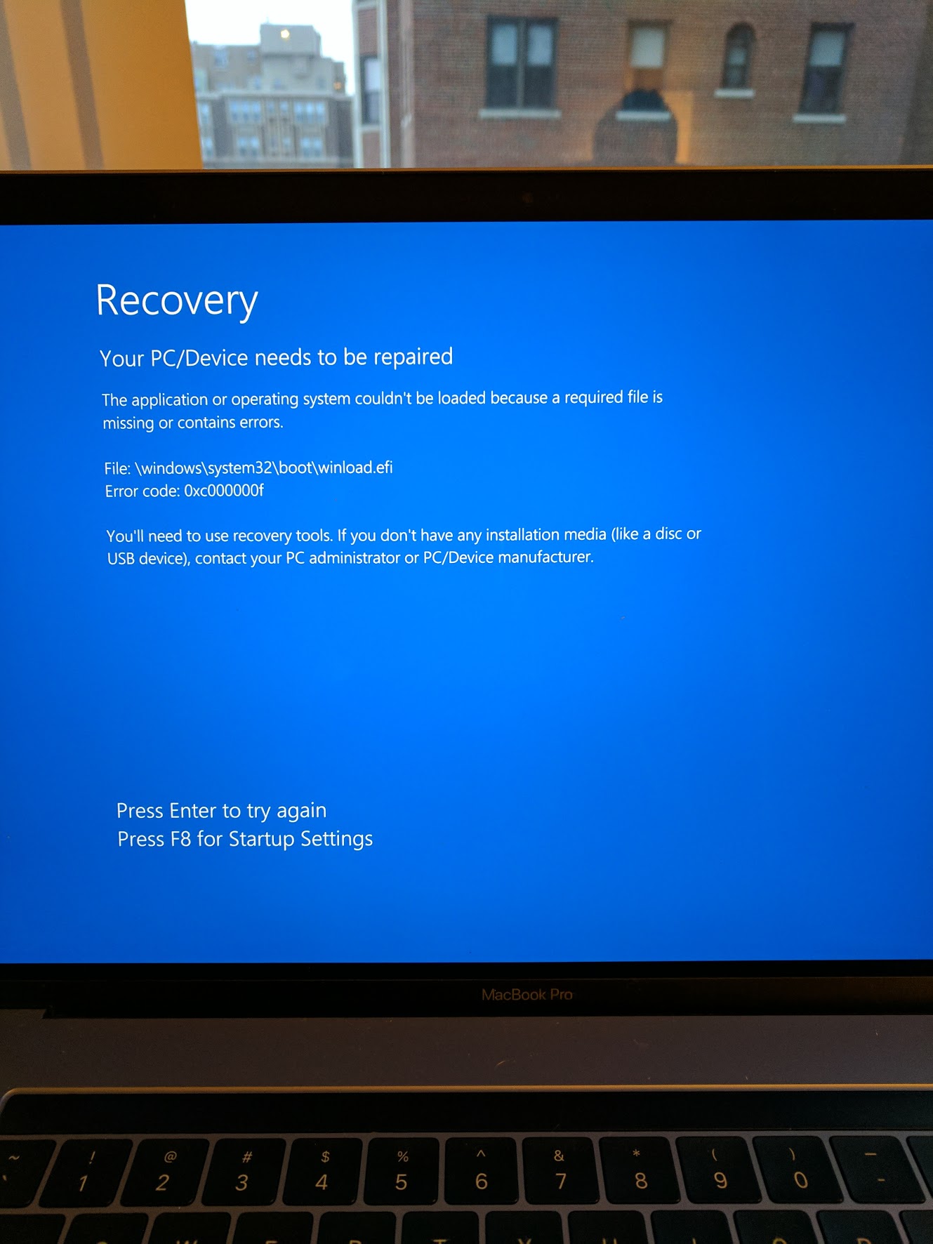 Can T Install Windows On Tbmbp Macrumors Forums
