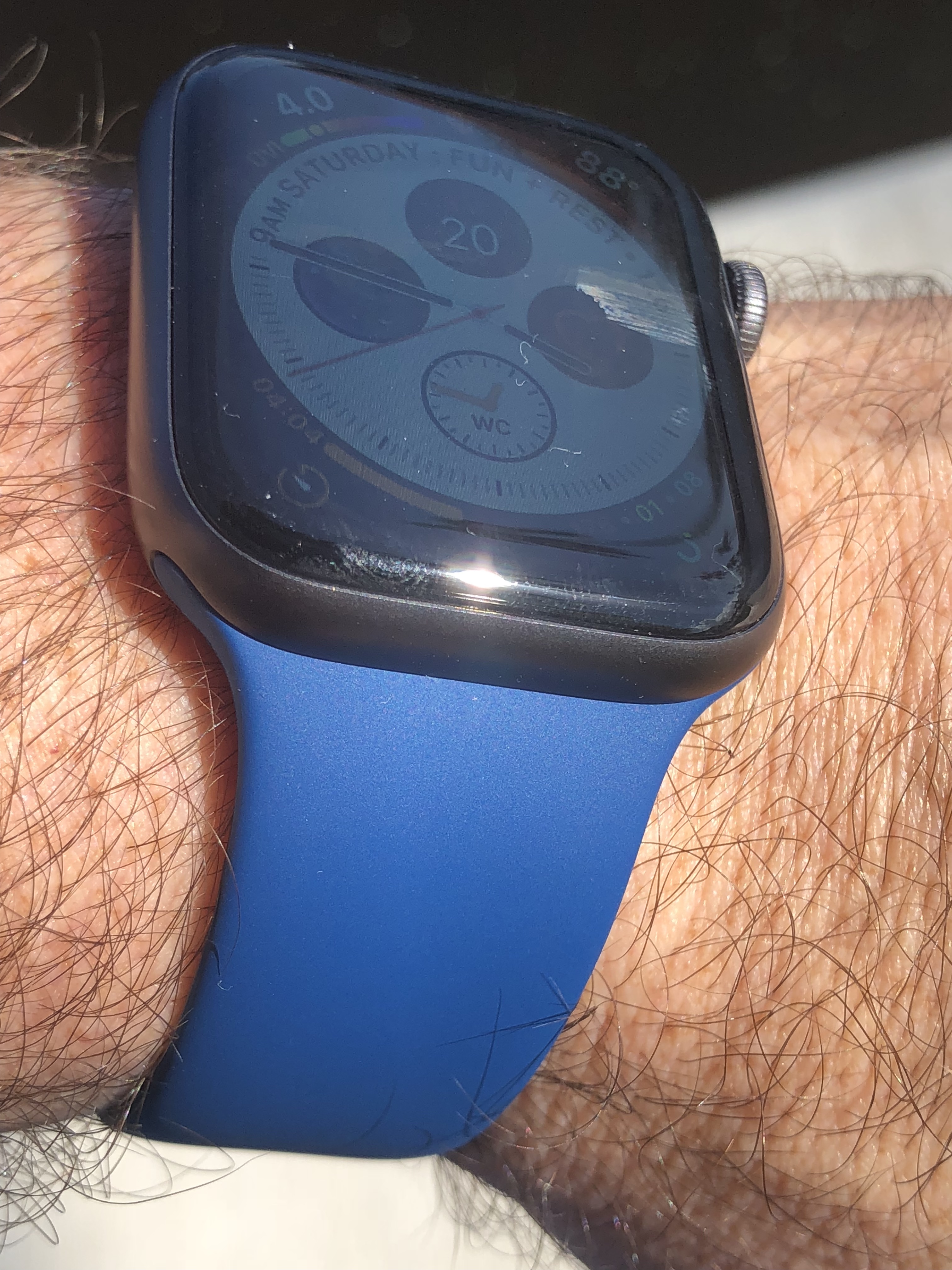 space grey with white band