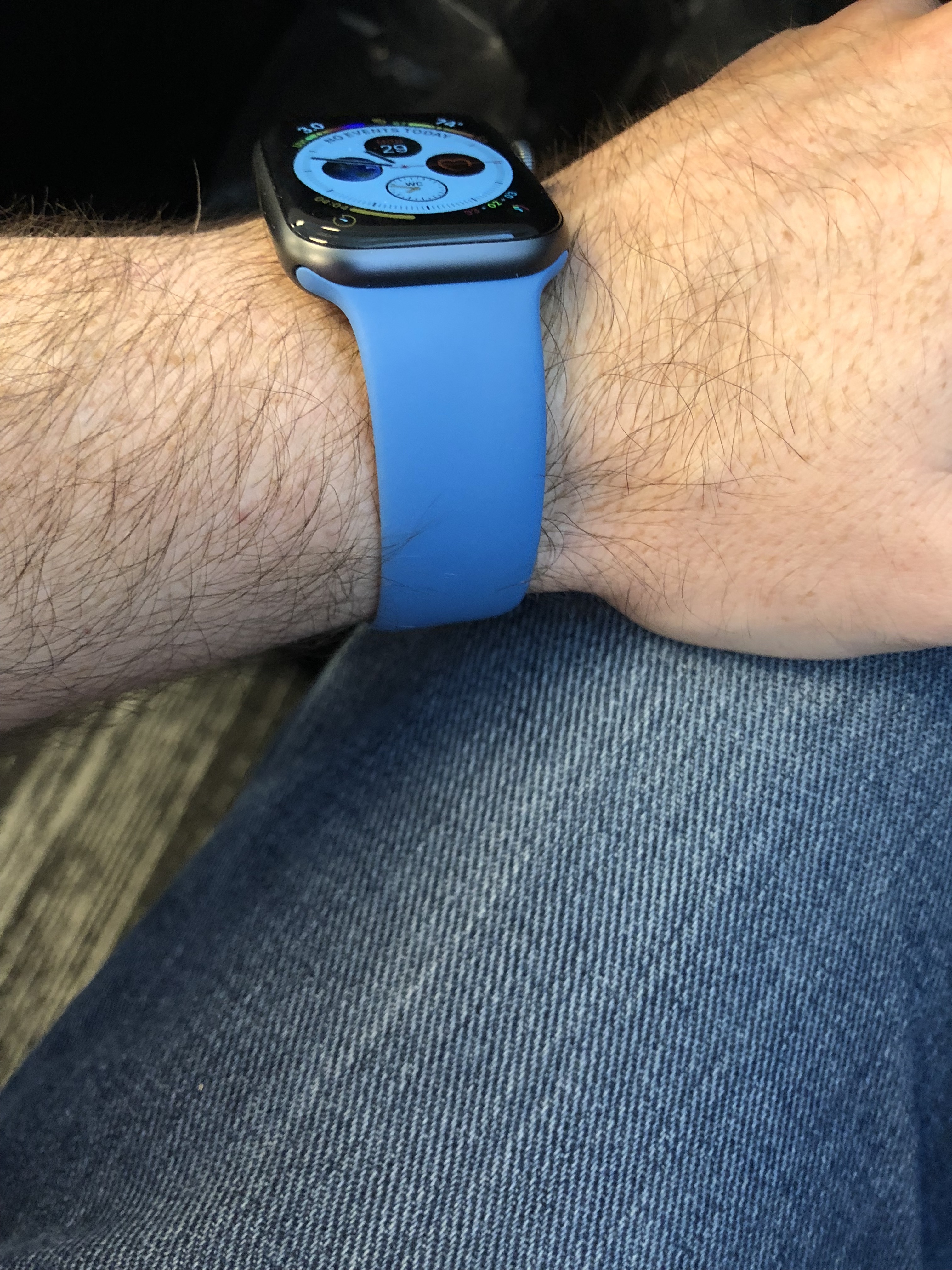 space gray with white band