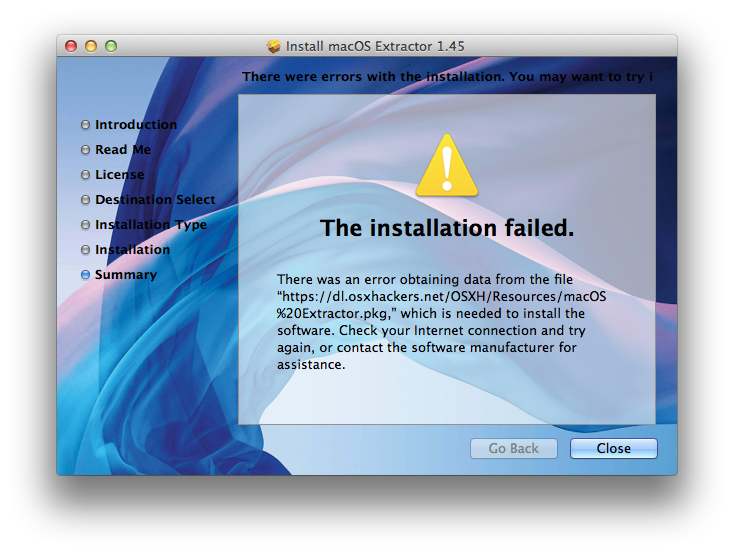 Install macOS Extractor 1.45 Error.png