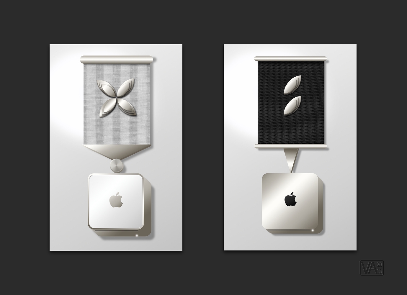 Mac Mini HDD Replacement Medals w Apple Leaf Clusters w.jpg