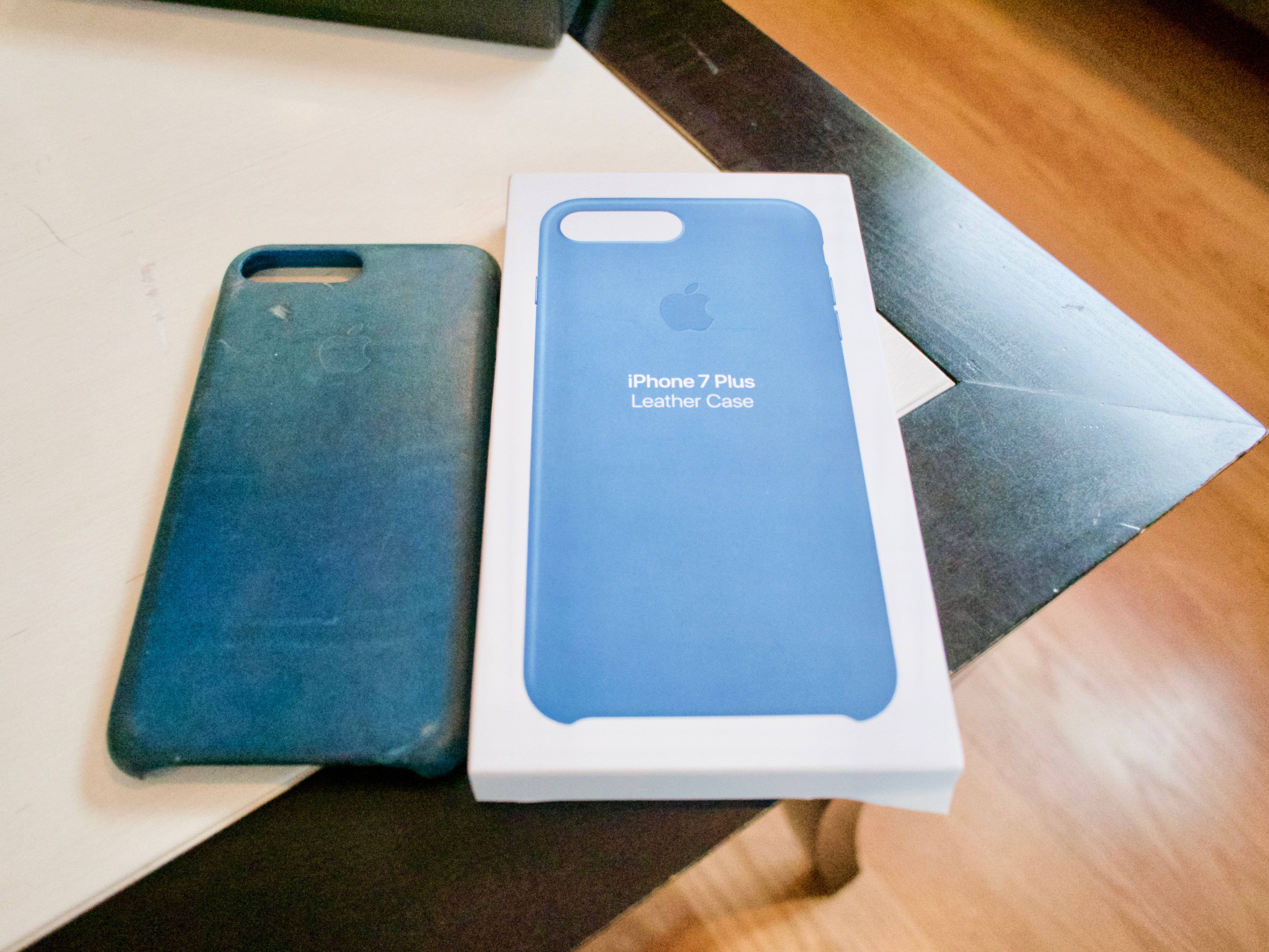 iphone xs leather case - cape cod blue iphone xs leather case - cape cod blue