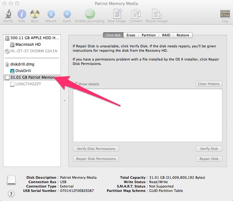 USB flash drive won't show up Finder but up in Utility | MacRumors Forums