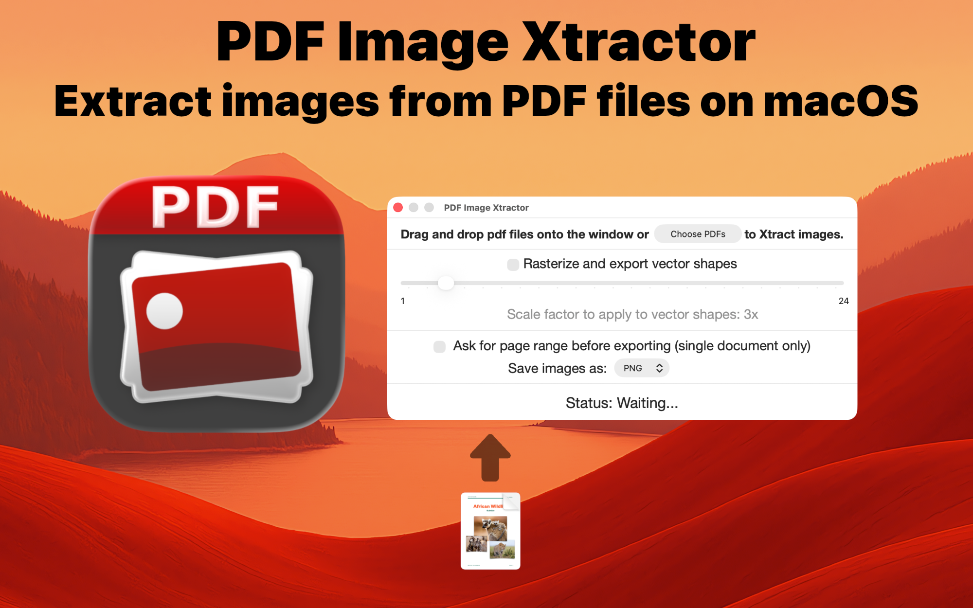 PDF Image Xtractor app for macOS