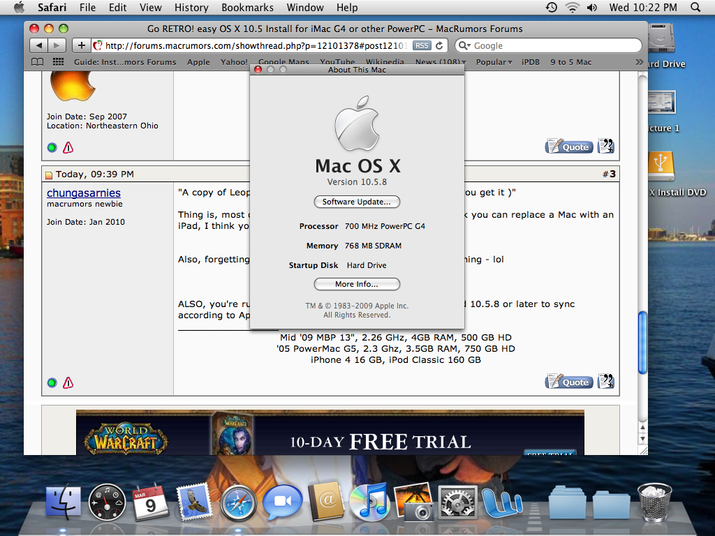 Ibook g4 mac os x install disc download windows 7
